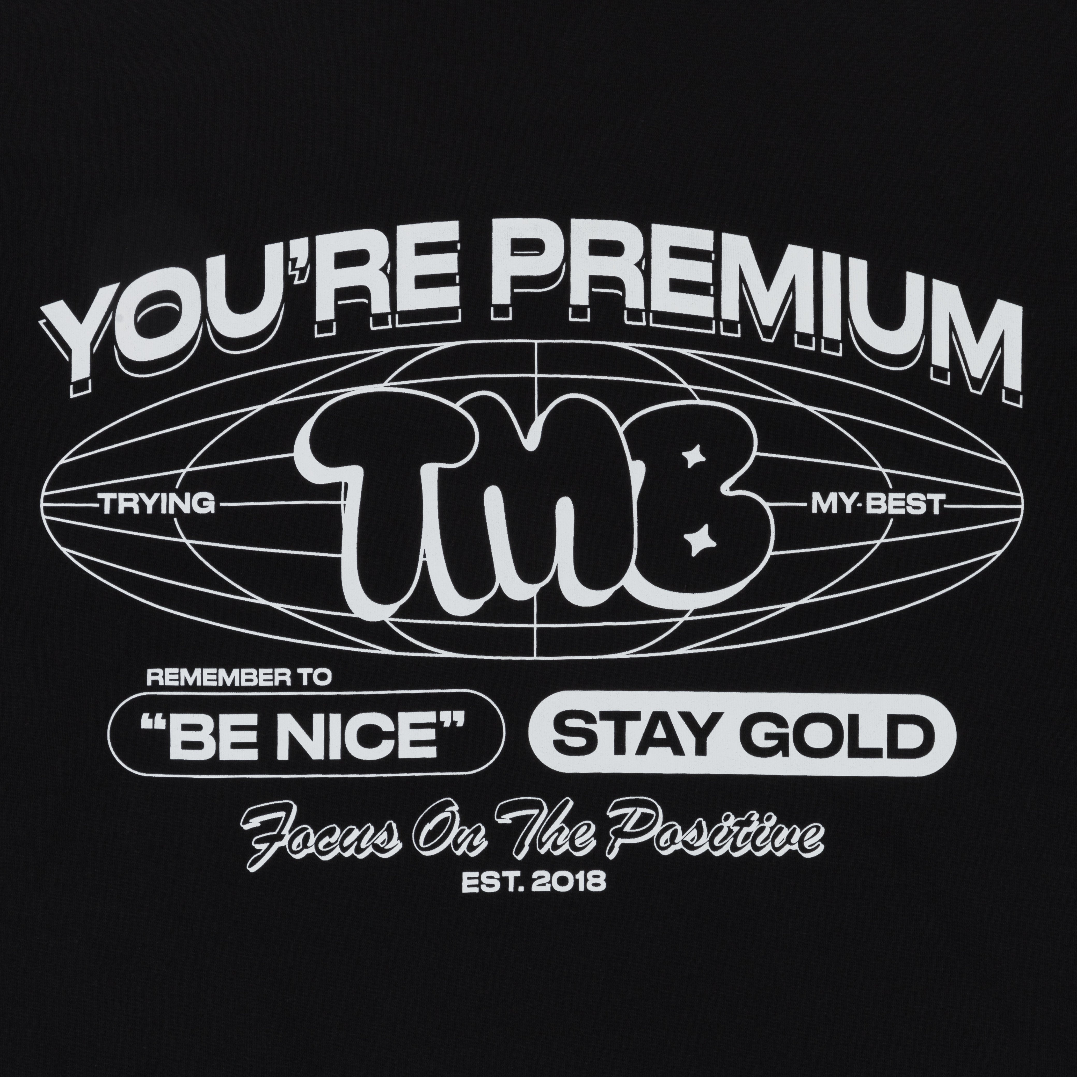 You're Premium Long Sleeve Tee - Black – Jarvis Johnson